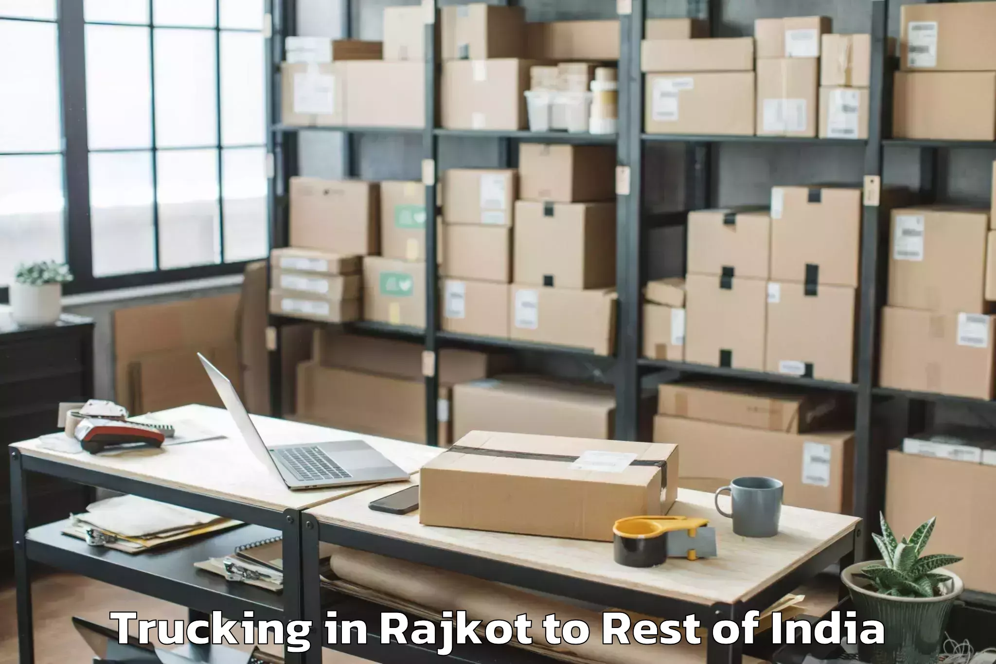 Book Rajkot to Monigong Trucking Online